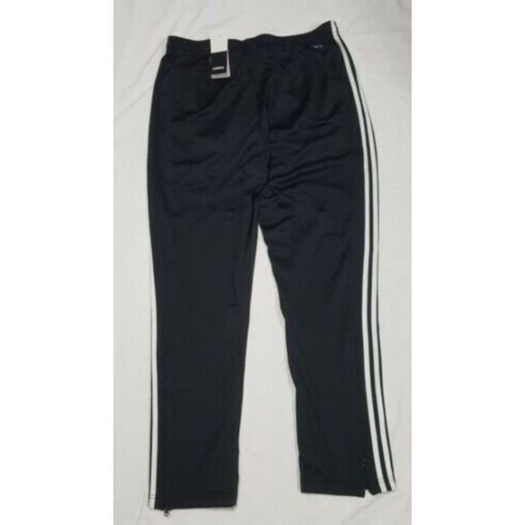 adidas CE9963 Men's Sz L Black/White 3-Stripe Trico Zip Pants - Picture 2 of 5